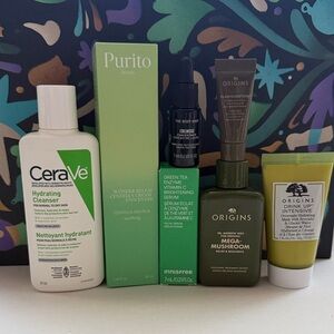 Set 13 Ultimate Green Relief & Glow Box Origins, Purito, CeraVe